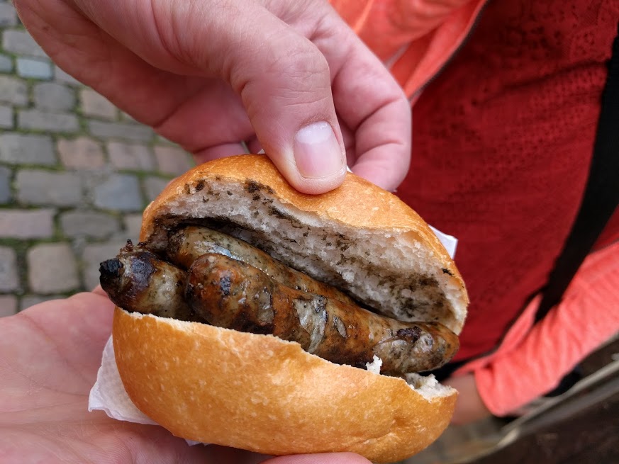 Listen, if some German cities have a rivalry about who makes the best sausage, it’s only fair to jump in to the controversy and do a fair sampling. Verdict: ALL SAUSAGES ARE GOOD, ESPECIALLY WHEN YOU TUCK THREE LITTLE ONES INTO A SINGLE BUN.