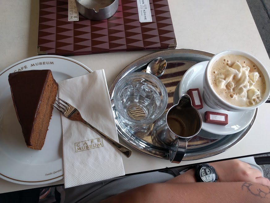 Much was made of Vienna’s coffee and cafe culture. Here’s Paco’s coffee and Sachertorte. Onboard, all regional cakes on the trip were accompanied by the warning, “It’s a little dry, but a scoop of ice cream on the side will help.” OKAY.